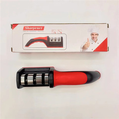 New four-stage fast tungsten steel knife sharpener, kitchen multi-functional knife sharpening tool, household kitchen knife sharpener wholesale