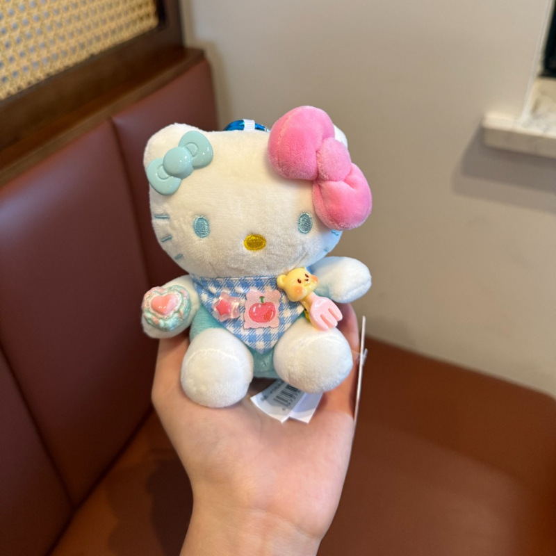 正版kt挂件HelloKitty三丽鸥毛绒公仔玩偶钥匙扣可爱包挂饰礼物|undefined