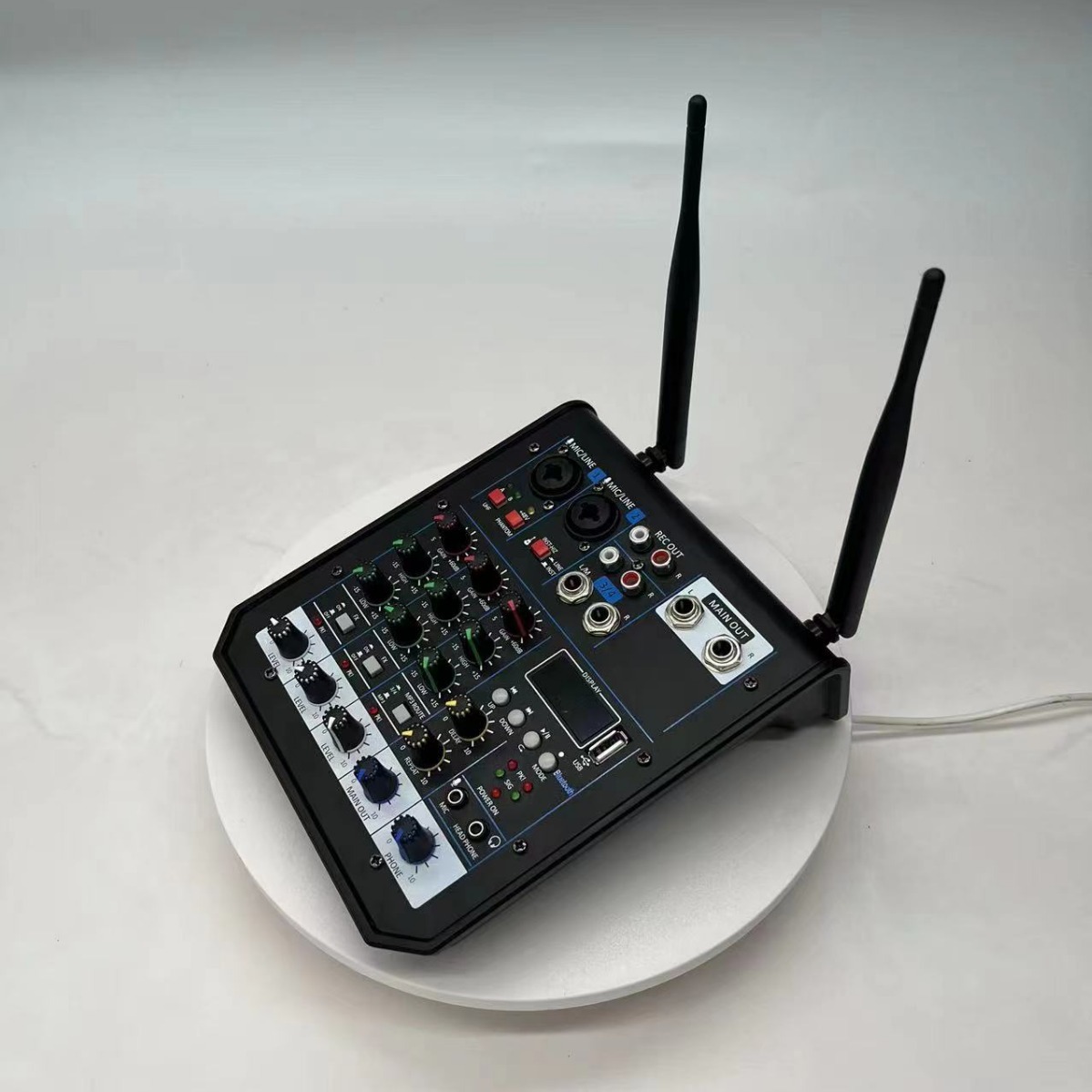 시장 조수 놀이 시리즈 홈 야외 휴대용 소형 4 방향 믹서 맞춤형 일대일 마이크 폭발