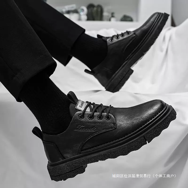 Martens, мужские весенние кожаные туфли в английском стиле, низкий универсальный классический пиджак для отдыха, британский стиль, европейский стиль