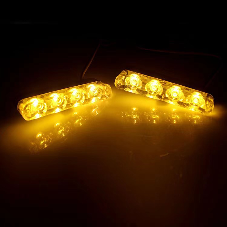 4 16LED Grille Strobe – Qìchē İşçi projektorları - gold