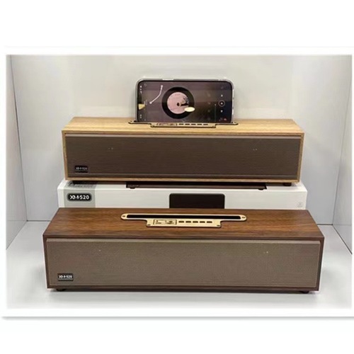 Retro wooden Bluetooth speaker dual speakers heavy bass wireless speaker subwoofer mobile phone speaker SD card mini speaker