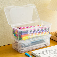 大容量铅笔文具盒透明塑料透明笔盒马克笔彩铅绘画美术用品收纳盒