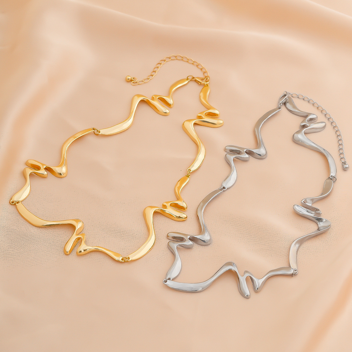 29g Weight Bracelets, Necklace Classification 1 Piece Quantity Holiday, Daily Occasion Alloy Material Irregular Pattern Women's Gender Punk, Streetwear Style Punk Streetwear Irregular Alloy Women's Bracelets Necklace 46