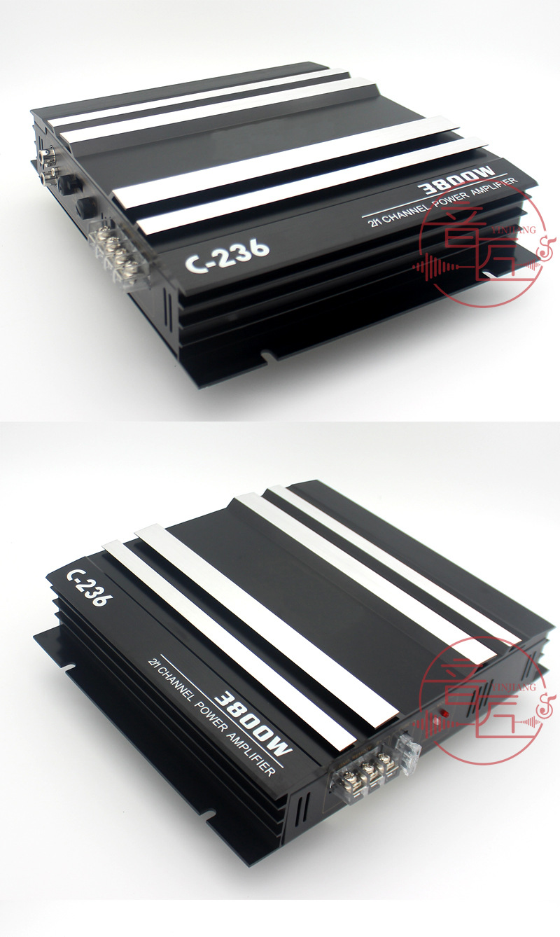 Cross-border factory direct sales car power amplifier 2-way C- 236 power amplifier 3800W car power amplifier push car woofer