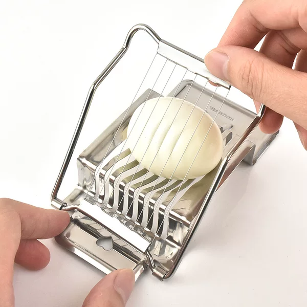Spot wholesale stainless steel egg cutter 304 wire egg cutter fruit Ham split slicer gadget