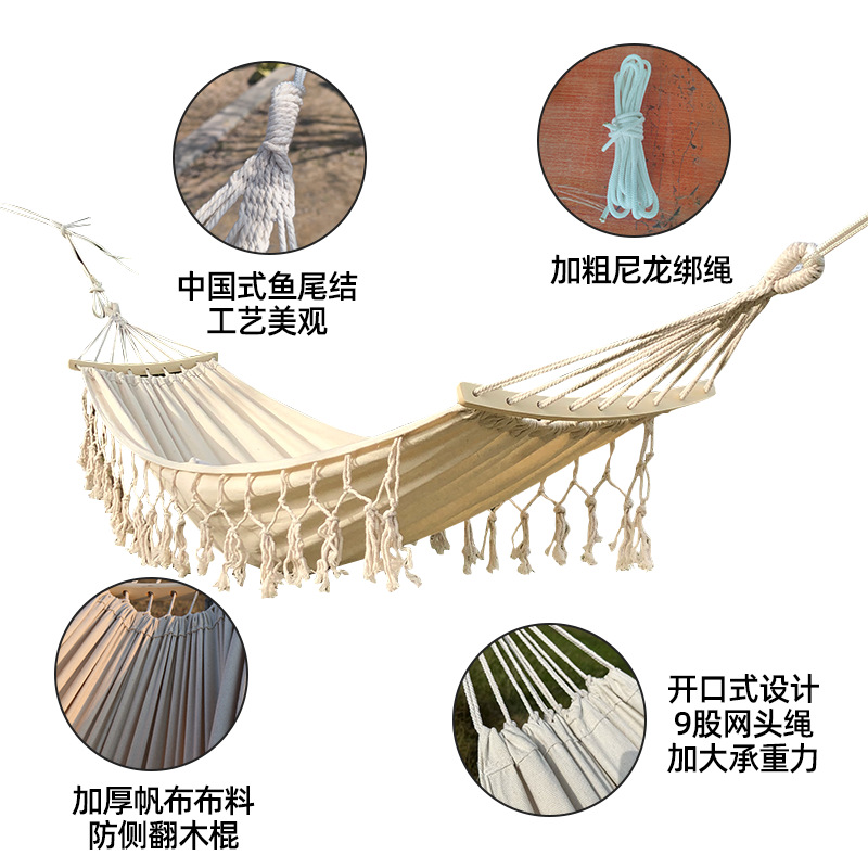 F1Vins fluye bohemia camping picnic al aire libre espesar foto lienzo interior doble swing silla de suspensión