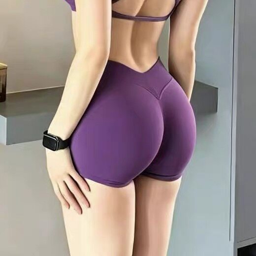Amazon trasero V cintura alta elástica caderas abdominales sin costuras pantalones cortos panty sin costuras pantalones cortos mujeres image 1