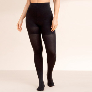 Cross-Border Popular Large Size S-3Xl Crotch-Fixing Heel Pantyhose for Body Shaping and Beautiful Legs 40D Core-Spun Silk Black Stockings