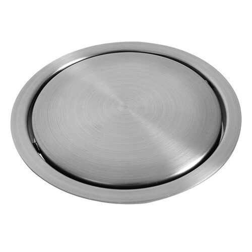 Built-in 304 stainless steel lid for corner-round kitchen and bathroom trash bin, suitable for cabinet integration