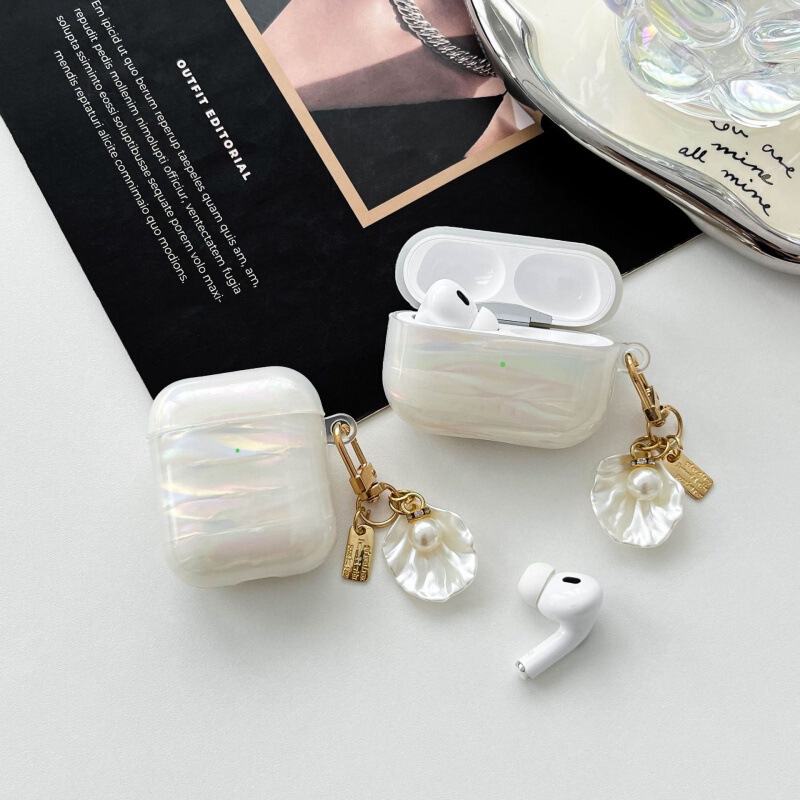For AirPods1/2 generation Bluetooth headset protective cover 3 generation Pro simulation shell pattern Pro2 soft shell wholesale