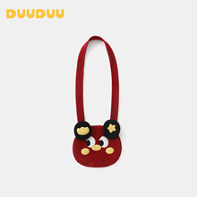 DUUDUU新年红色宝宝斜跨包2025新款幼儿园零钱包秋冬过年儿童包包