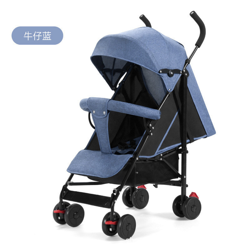 Fábrica directa al por mayor cochecito de bebé puede sentarse y acostarse ligero plegable coche de paraguas de mano para niños un agente