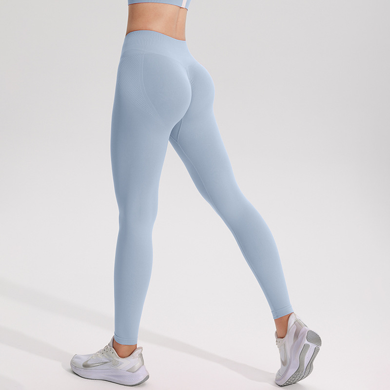 クロスボーダーシームレスヨガパンツ ハイウエストヌードフィットフィットネスパンツ ピーチヒップアップスポーツアウトドアランニングタイツ|undefined