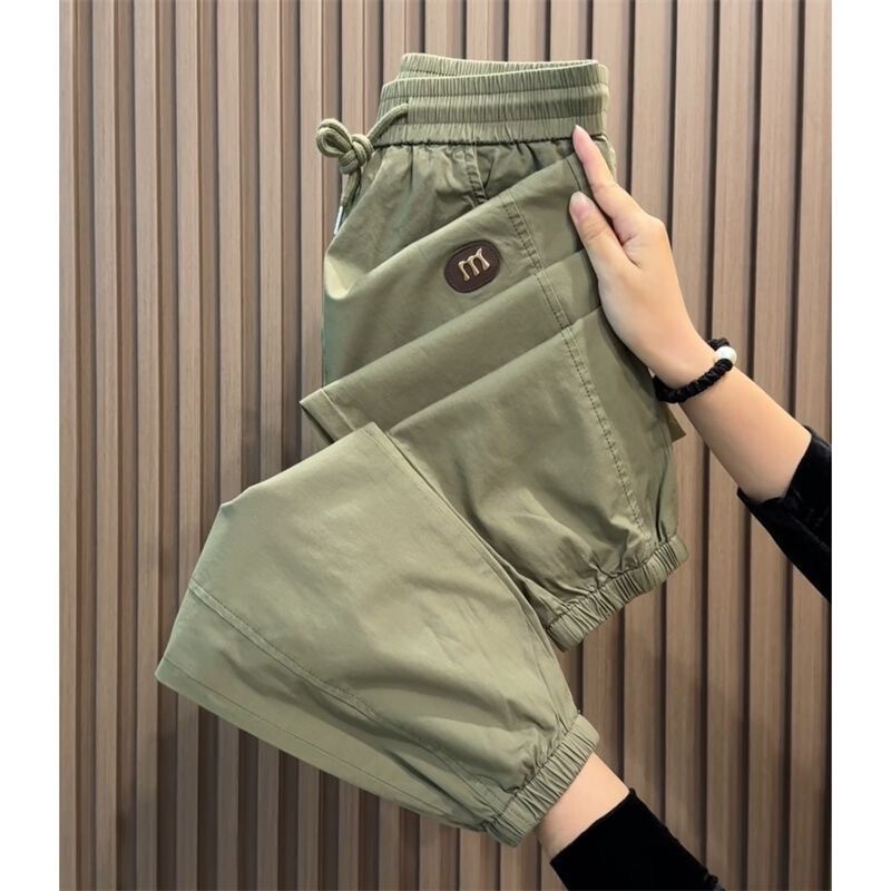 Summer Trendy Loose Jogger Nine-Point Sports Summer Ice Silk Thin Casual Pants Men's Cargo Pants Men's Long Pants Summer Trendy Loose Jogger Nine-Point Sports Summer Ice Silk Thin Casual Pants Men's Cargo Pants Men's Long Pants