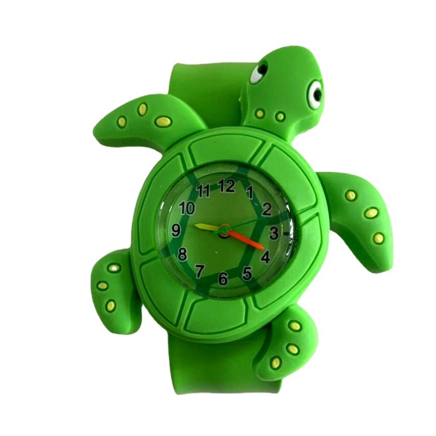 Children's Cartoon Watch Green Water Turtle Quartz Watch Student Gift Toy