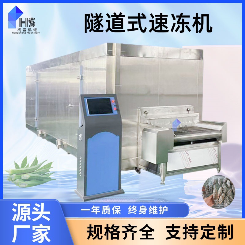 竹笋隧道式速冻机 毛豆速冻加工流水线 工艺优良