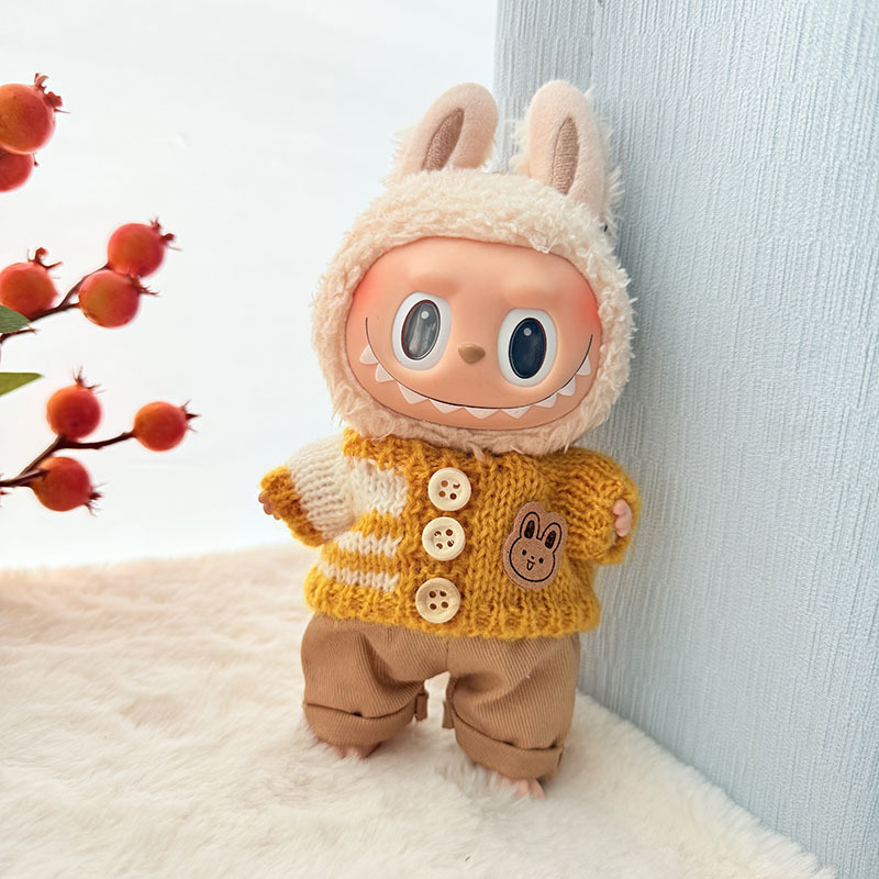 仅衣服] 一二代钥匙扣La布布衣服挂件拉布布坐坐派对熊标围巾帽子|undefined