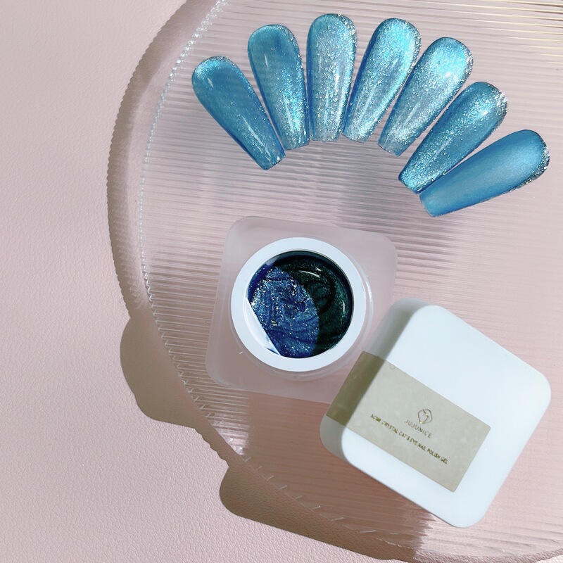 jujunice Super Crystal Cat's Eye Nail Oil ins Wind Galaxy Aurora Super Fairy Smoothie Cat's Eye Seven Color Nail Oil Gel