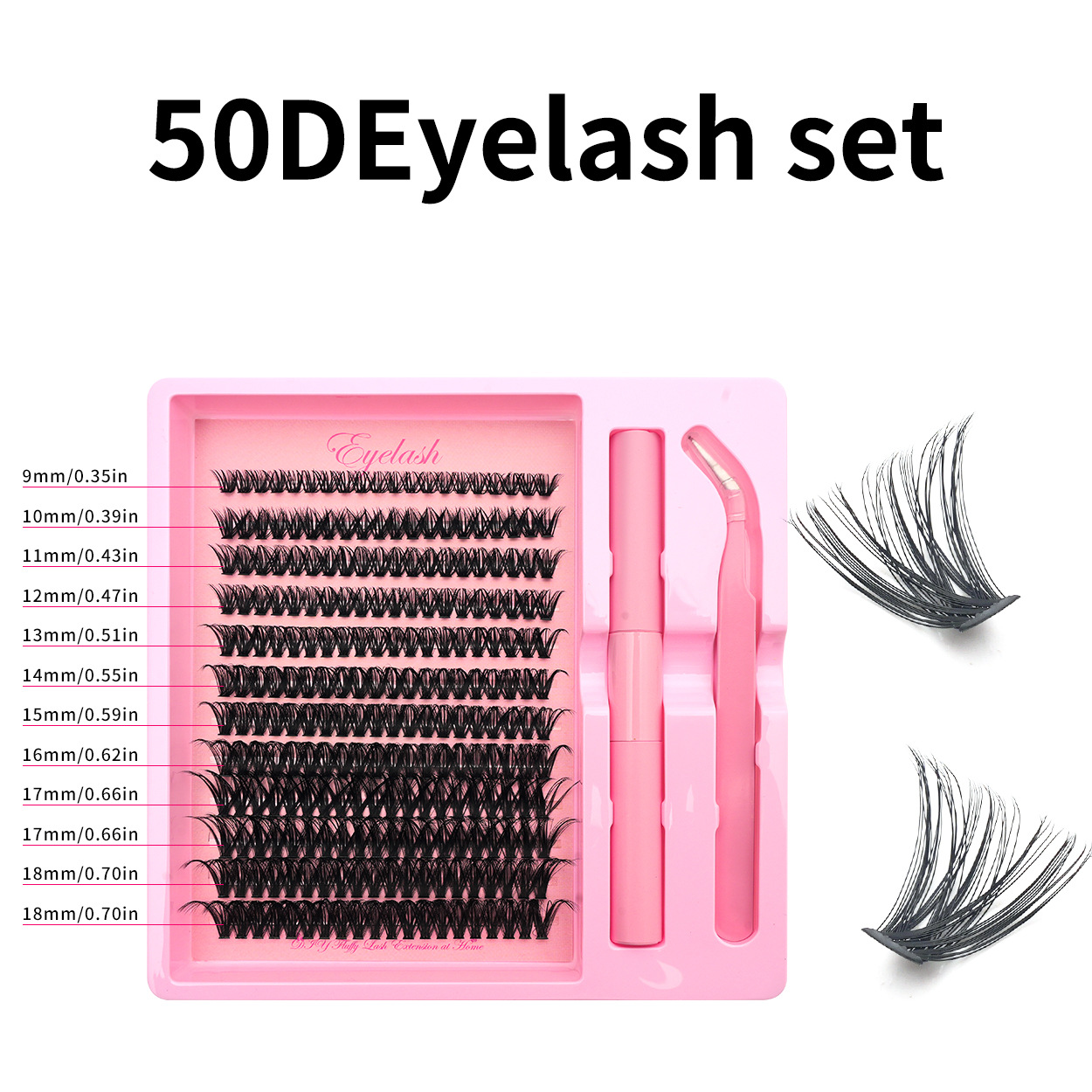 50D 12 filas de pinzas de pegamento juego de 3 piezas