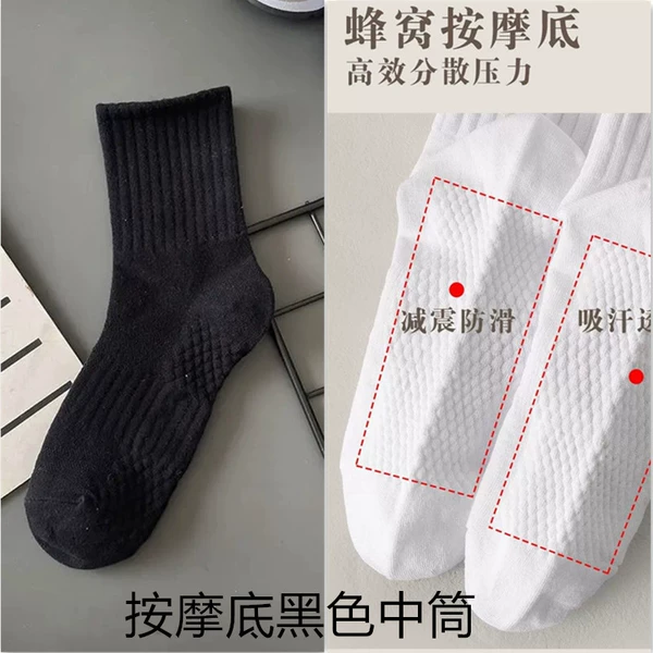 Brace, massager, black colored knee socks