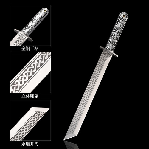 Longquan City Hand-Forged Chef-Integrated Slicing Knife for Home Use, Multifunctional Chicken and Duck Knife, Outdoor Sharp Fruit Knife