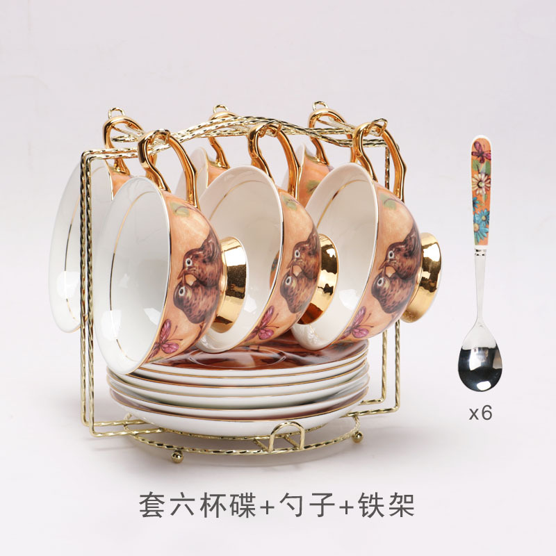 La Luz de lujo de porcelana británica tarde juego de té traje de alta apariencia taza de café y platillo traje de caja de regalo