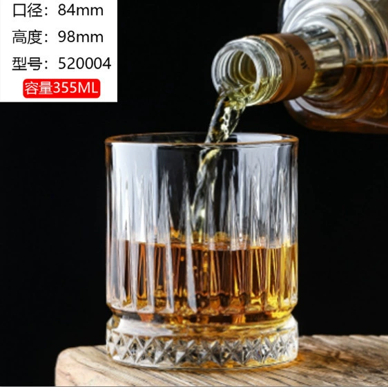 Glass capacious wineglass for whiskey, for karaoke bars