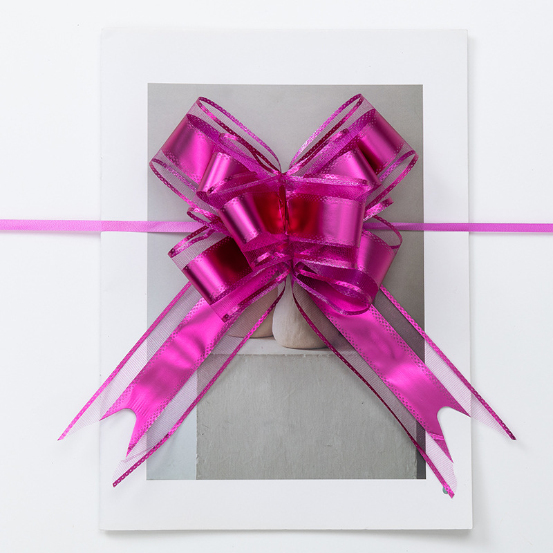 Ribbon colorido dibujo de flores colorido carro de boda decoración de regalo embalaje mariposa sala de boda escalera de techo mate nieve dibujo de flores