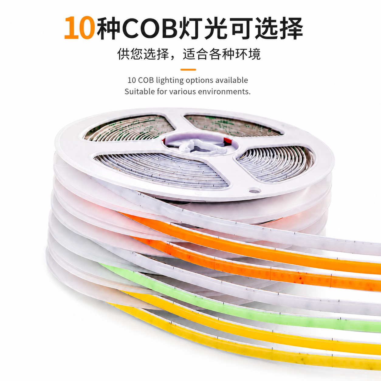Tira de Luz LED COB Flexible 3mm/5mm/8mm 12V/24V, Autoadhesiva para Armarios e Interior image 4