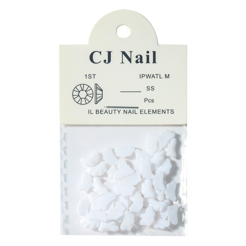 Manicura mini alas pequeñas joyas alas de Ángel resina tridimensional linda chica decoración de uñas Blanco 50 piezas mezcladas
