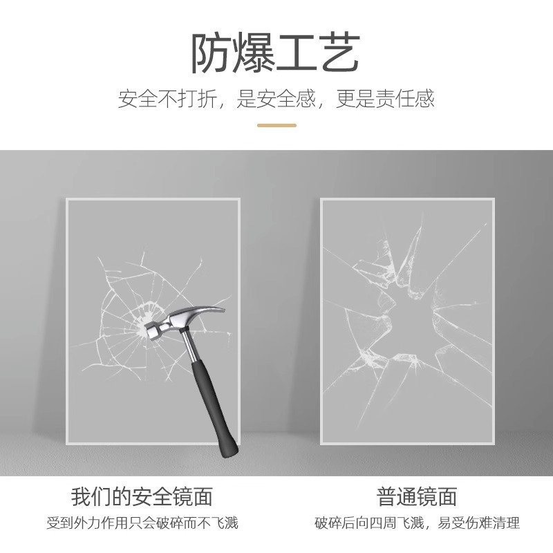 Arched semicircular full-body dressing mirror wall-mounted home girls' bedroom floor-standing wall-mounted fitting light luxury manufacturer wholesale