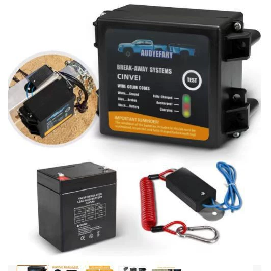 Блок управления электромагнитным тормозом прицепа 12В 5Ач, защита аккумулятора, аварийное торможение, модификация прицепа