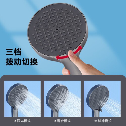 New Chinese style gun ash mixing valve hot and cold faucet bathtub shower faucet concealed shower set bathroom wholesale