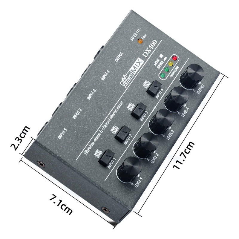 Смеситель квада аудио с аудио моно стерео переключения мини смесителя сигнала мини