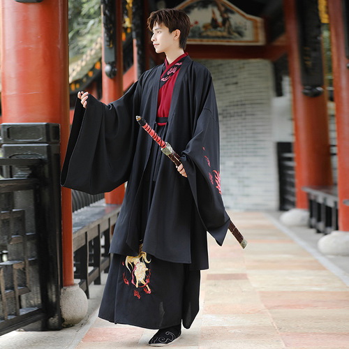 Hanfu men's clothing, handsome martial arts, Chinese style student class uniforms, ancient scholar group uniforms