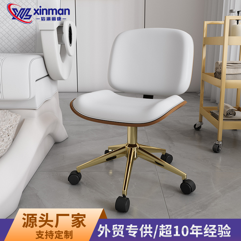 Cross-Border Student Dormitory Study Chair with Pulley Rotating Lift Stool Home Office Computer Chair Swivel Chair