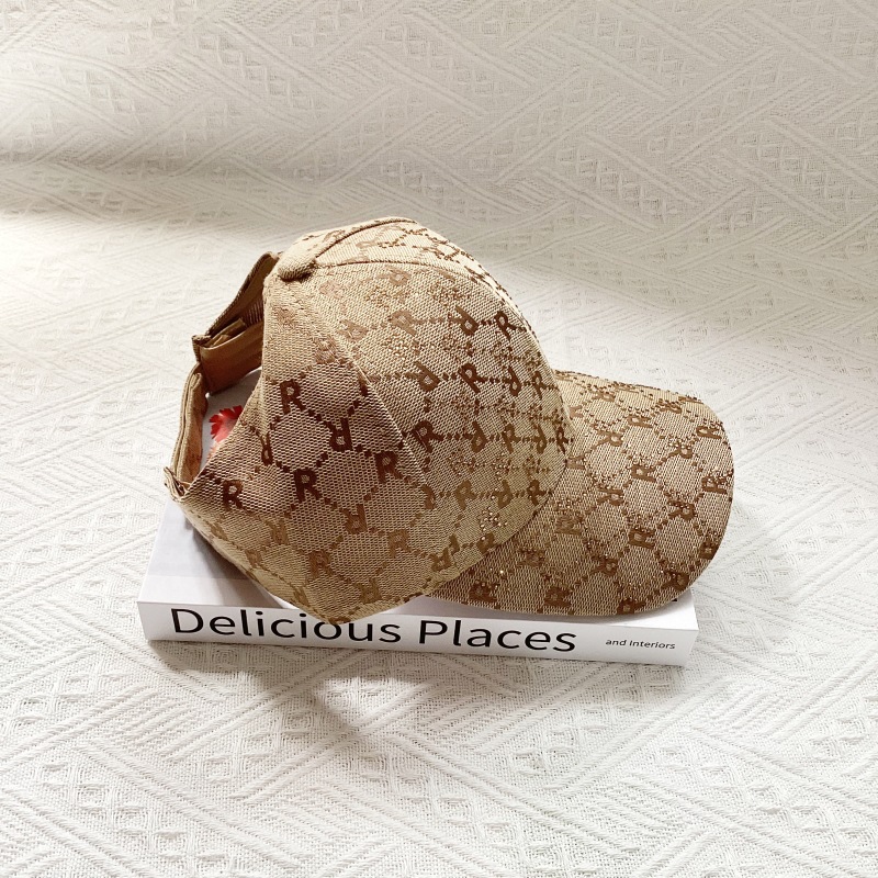 Cappellino da baseball jacquard lettera diamante cappello sole_voghion.com