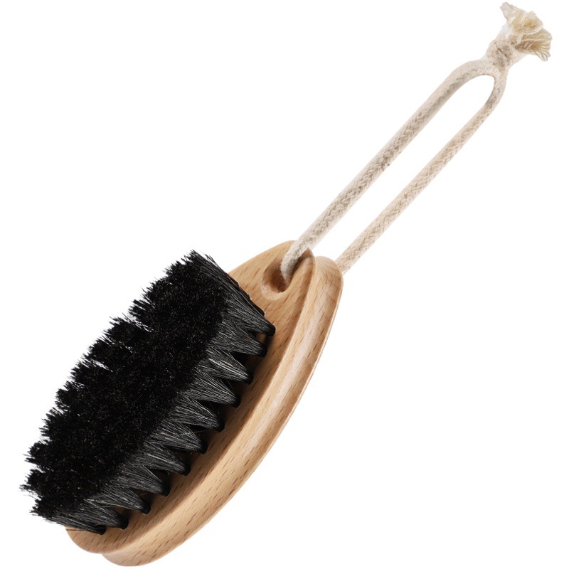 豚たてがみ洗濯ブラシ家庭用の柔らかい毛が服を傷つけないブラシ木柄靴ブラシ神器清潔ダウンジャケット専用