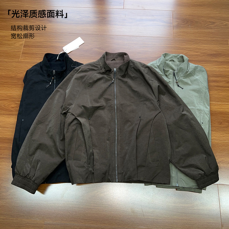 Yutang Structured Cut Zipper Stand Collar Jacket, New Autumn/Winter Loose Fit Versatile Unisex Casual Coat for Men
