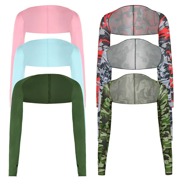 Summer Outdoor Driving and Cycling Golf Sun Protection Shawl Sleeves for Men and Women Sunshade Solid Color Multi-Purpose Sports Sleeves