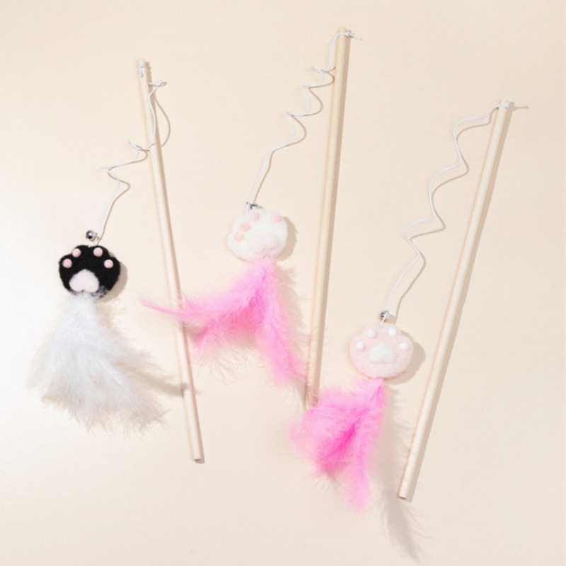 Resumen 58 gato borla divertido gato palo plástico varilla gato alivio juguetes interactivos tapados Amazon divertido gato palo al por mayor