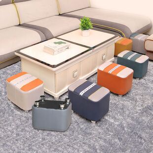 Creative Technology Cloth Small Stool Household Solid Wood Bench Doorway Shoe Changing Stool European Style Sofa Stool Coffee Table Stool Kedong
