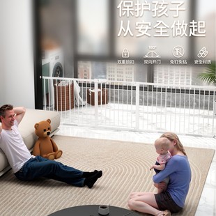 Cross-Border Customer Customized Kids Safety Gate Stair Guardrail Baby Safety Iron Gate Barrier Pet Isolation Safety Gate