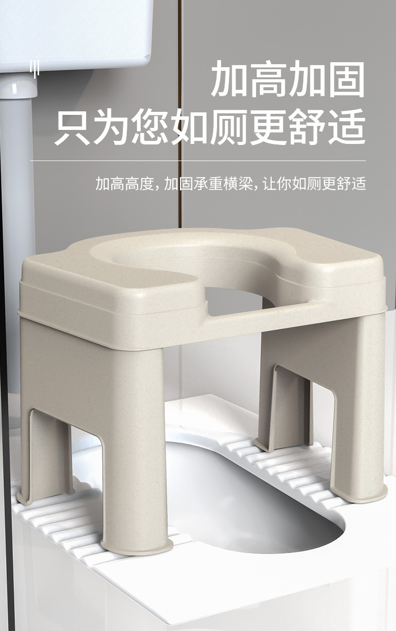 Children's squat toilets and toilet bowls have been replaced with toilet chairs. Pregnant women use toilet stools. Anti-slip, simple and thickened toilet stools for the elderly undefined