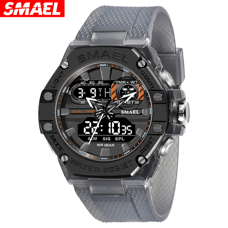 Smalla smael deportes reloj electrónico personalidad juvenil tendencia reloj calendario semana calendario luminoso 8066