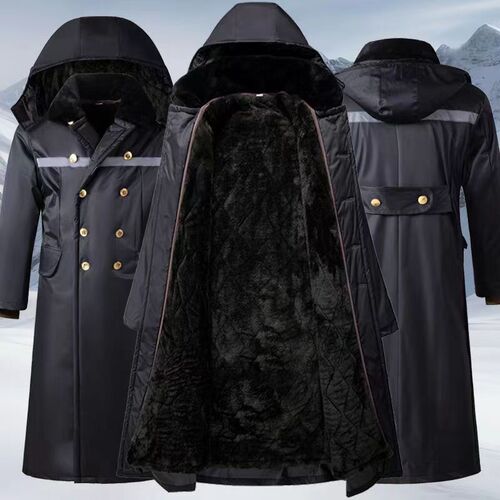 Winter cotton coat thickened long cold-proof warehouse cotton coat security cold-proof clothing cotton-padded jacket labor protection Northeast cotton clothing waterproof