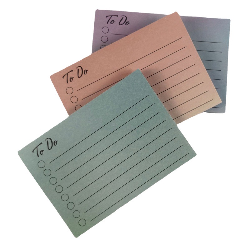 2023 nota adhesiva simple nota adhesiva personalizada para estudiantes Gradiente de color pegatinas convenientes INS en stock pegatinas de mensaje