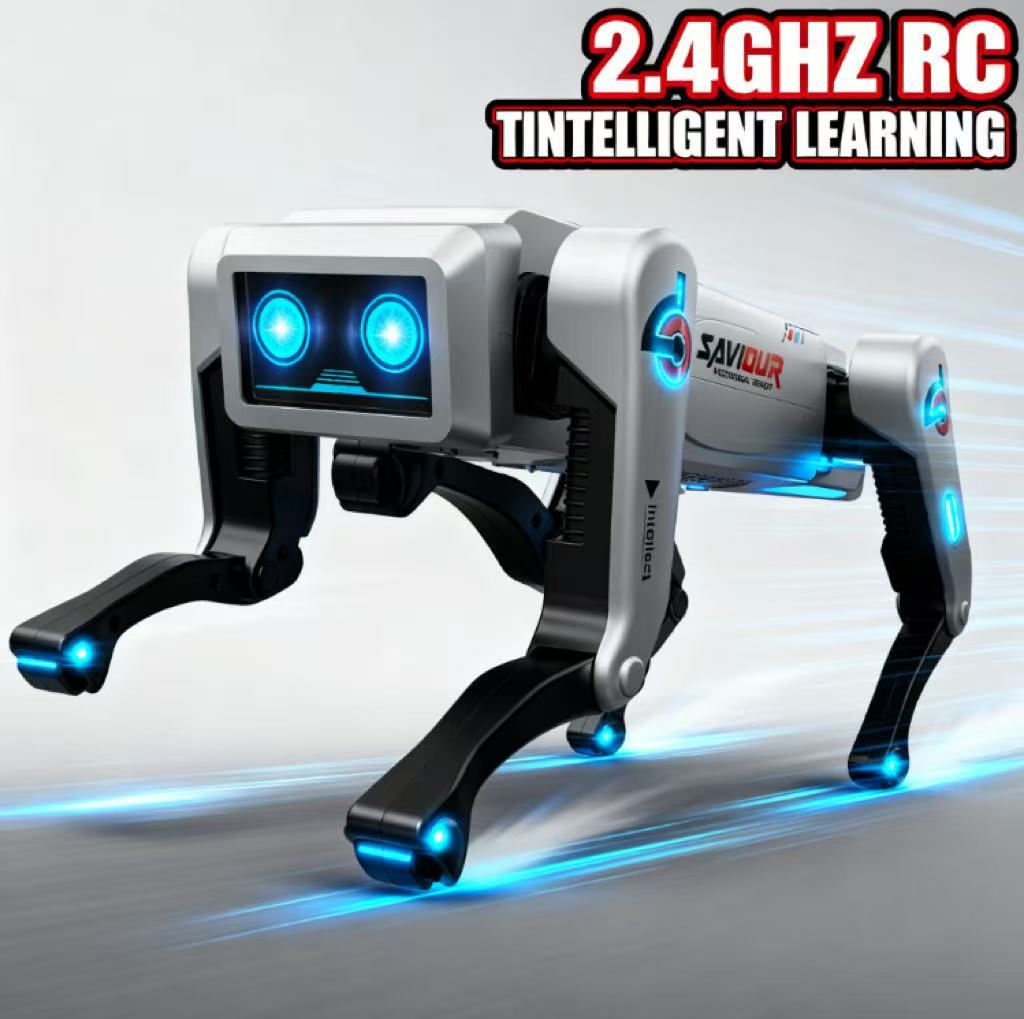 跨境外贸爆款儿童遥控智能AI机械狗玩具编程电动遥控机器人机器狗