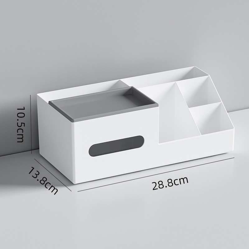 Caja de toallas de papel del dormitorio de la Sala de estar familiar Caja multifuncional de almacenamiento de escombros de color crema caja de acabado cosmético caja de almacenamiento de artefactos